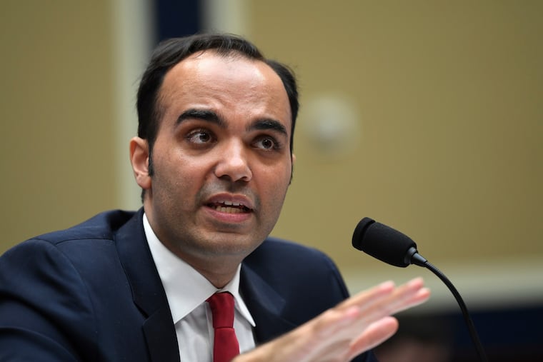 Rohit Chopra testifies during a House Energy and Commerce subcommittee hearing on Capitol Hill in Washington. Chopra spoke with The Inquirer last week about threats to your personal data, buy-now-pay-later, and mortgage discrimination.