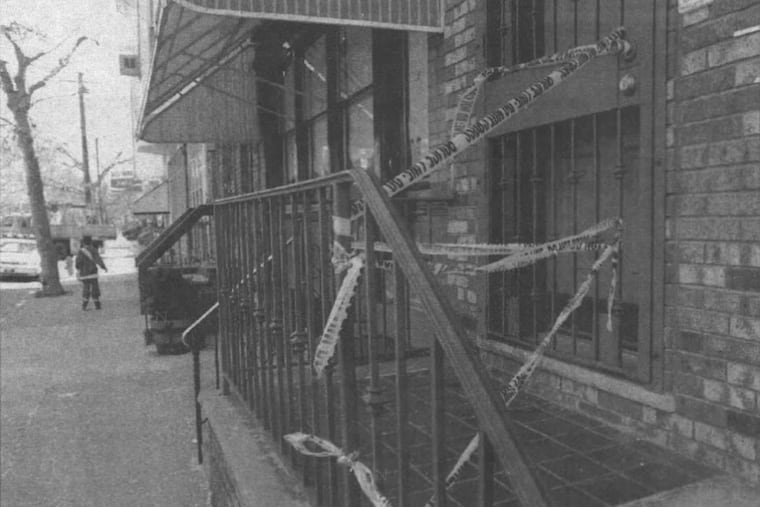 The steps of Gino Marconi's home, on the 2400 block of South 20th Street in Girard Estates, where he and his girlfriend were shot on April 10, 1999, show in a photo from the Daily News archives. Marconi was killed.