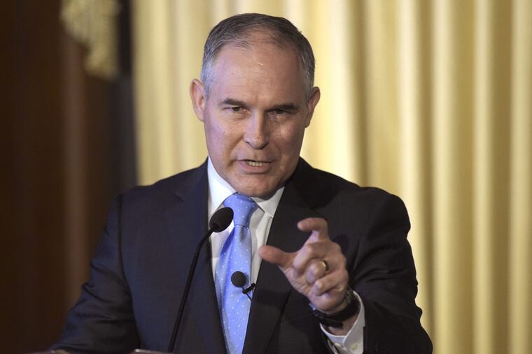 EPA Administrator Scott Pruitt speaks to employees of the EPA in February.