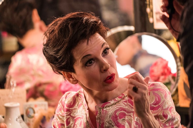 This image released by Roadside Attractions shows Renée-Zellweger as Judy Garland in a scene from "Judy," in theaters on Sept. 27. (David Hindley/Roadside Attractions via AP)