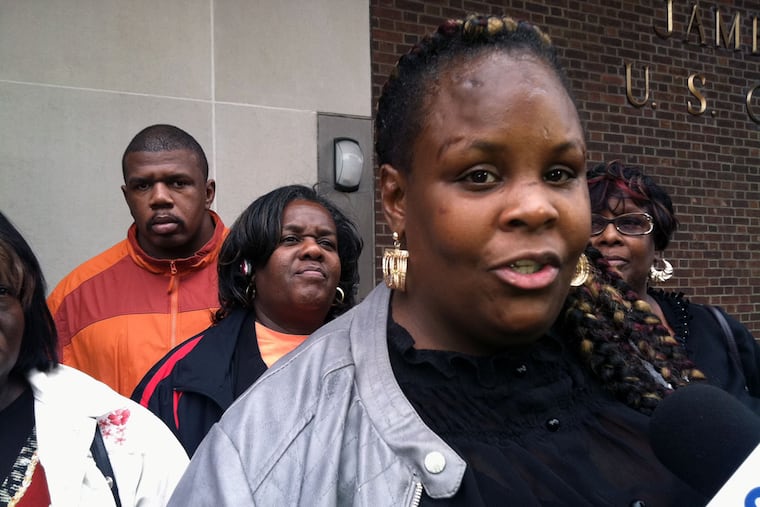 Tamara Breeden, one of the victims, speaks after sentencing.