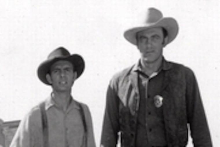 Marshal Matt Dillon (right) , played by James Arness, lasted a mere 20 years. Dennis Weaver was his sidekick in "Gunsmoke."