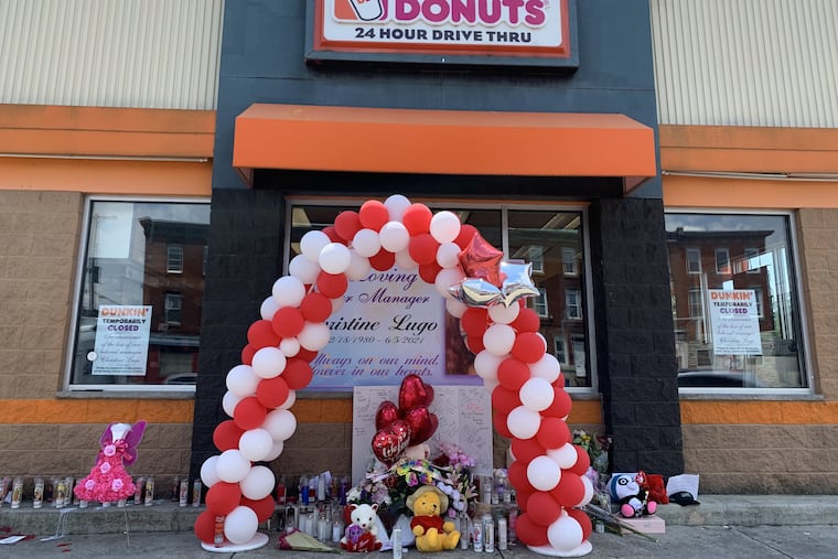 A Dunkin' doughnuts store on the 500 block of Lehigh Ave., where Christine Lugo was fatally shot on June 5, 2021.