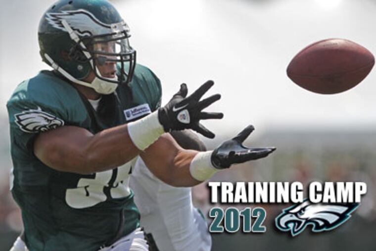 Stanley Havili is one of three fullbacks in Eagles training camp. (Michael Bryant/Staff Photographer)