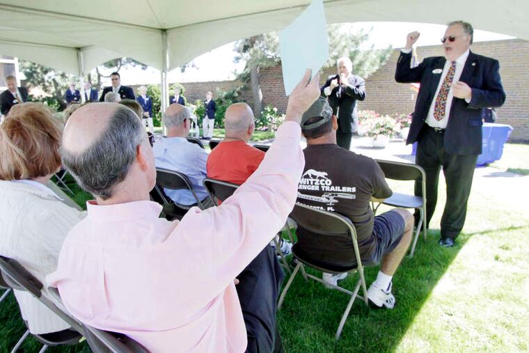 Developer Eustace Mita bids $3.65 million - his final bid before dropping out. The property eventually went for $4.125 million.