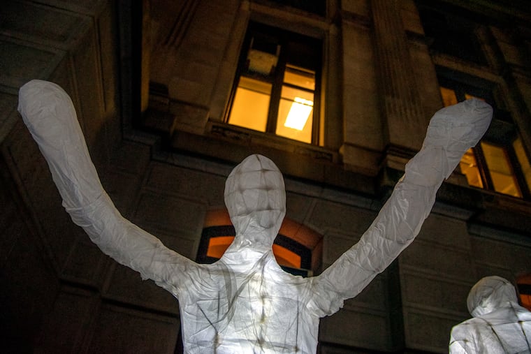 A lantern from an exhibit calling attention to suicide at Dilworth Park at City Hall in September. The holidays can be a difficult time for people who are alone, but the myth that suicides increase in winter can be harmful.