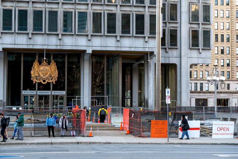 The Municipal Services Building on the north side of City Hall. AFSCME District Council 33, Philadelphia's biggest municipal workers' union, is choosing a new president.