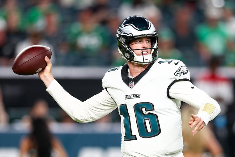 Eagles quarterback Tanner McKee had a rough night as he tries to win the QB2 job over Andy Dalton.