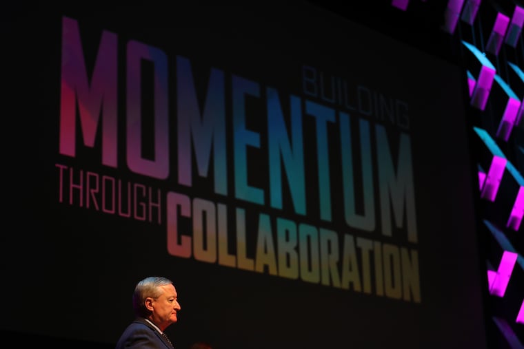 Mayor Jim Kenney listens during the 11th annual Tourism and Hospitality Industry Outlook event at The Met.