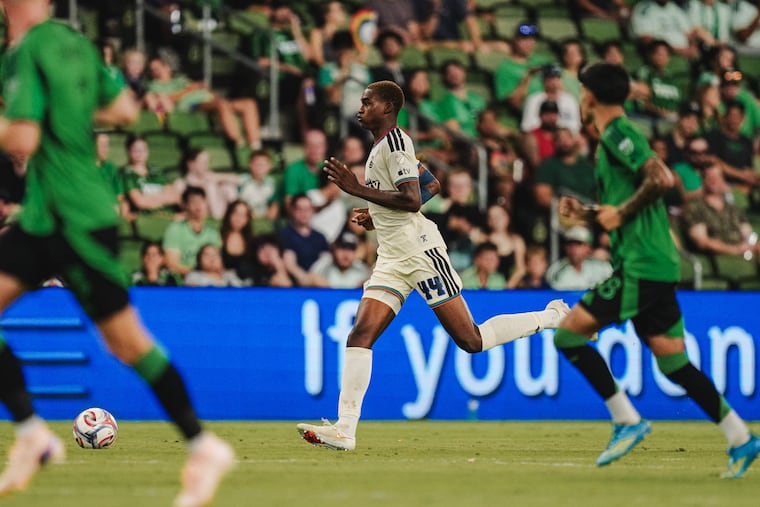 Neil Pierre (center) had five clearances, three tackles, three blocks, three interceptions, and 38-of-41 passing for the Union in Austin.