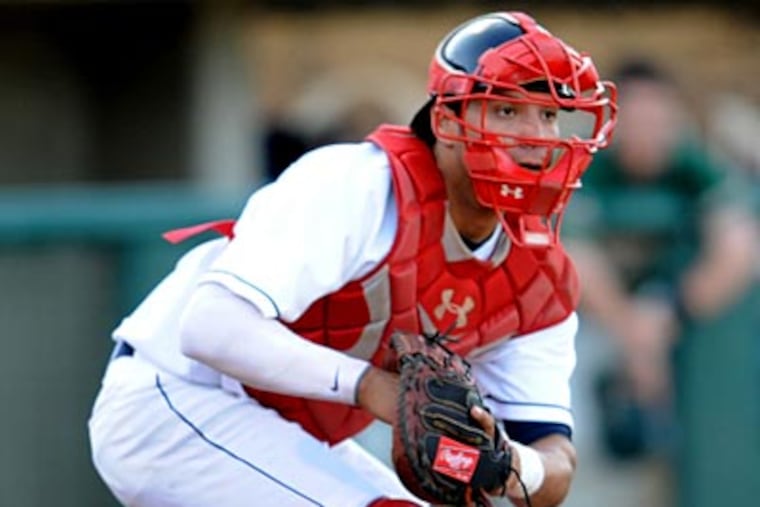 Sebastian Valle is the starting catcher for the Clearwater Threshers. (David Schofield/Lakewood BlueClaws)
