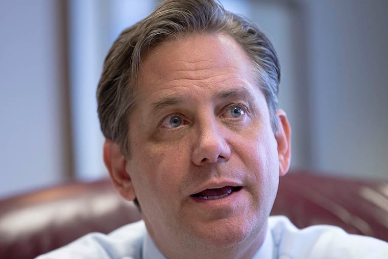 Commissioner Bruce Castor, a former Montgomery County District Attorney, speaks during an interview with The Associated Press on Nov. 19, 2014, in Norristown, Pa. ( AP Photo / Matt Rourke)