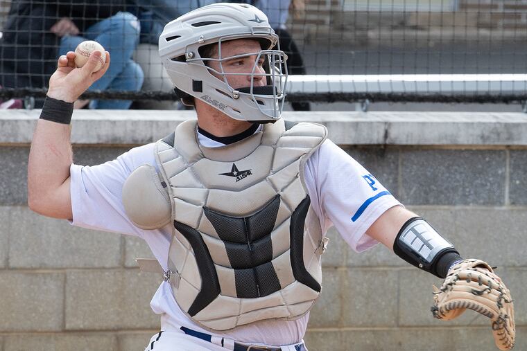 Catcher Christian Waltz is the only senior on the Paul VI baseball team.