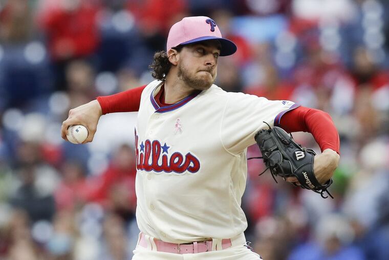Phillies pitcher Aaron Nola has a 1.99 ERA after eight starts this season.
