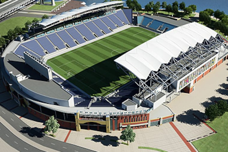 The Union unveiled an updated rendering of their new stadium Tuesday. (Image courtesy IOMEDIA/Philadelphia Union)
