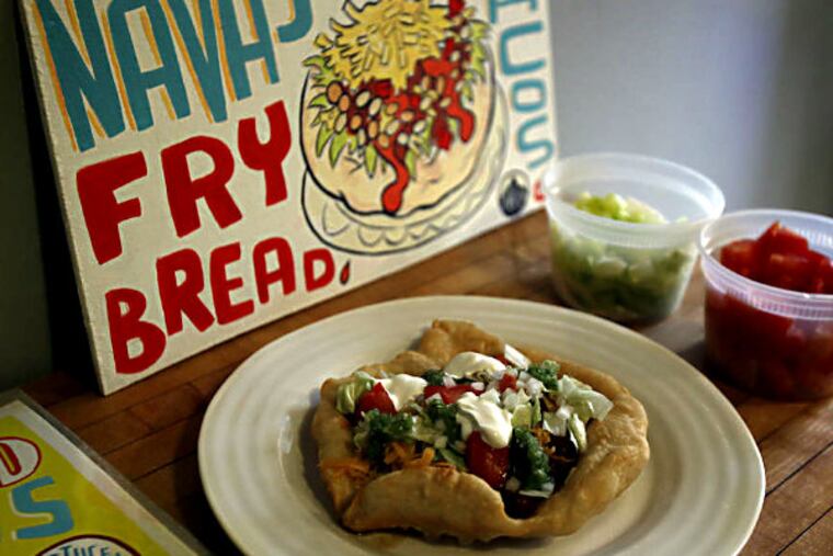 Navajo tacos are made with fry bread, a staple of the diets of American Indians in the Southwest.