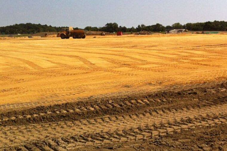 Site preparation has begun for Gloucester Premium Outlets, between the Black Horse Pike and Route 42 in Gloucester Township. The mayor is enthusiastic about the economic development it represents, but a tax abatement could breed resentment.