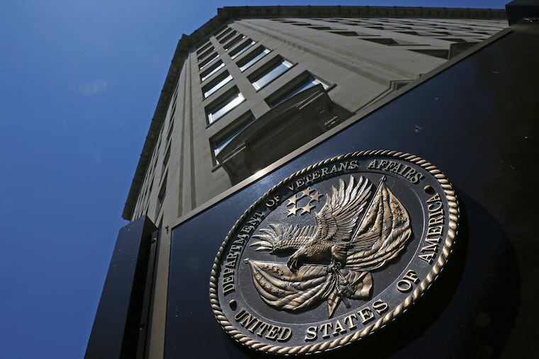 The seal at the Department of Veterans Affairs building in Washington.