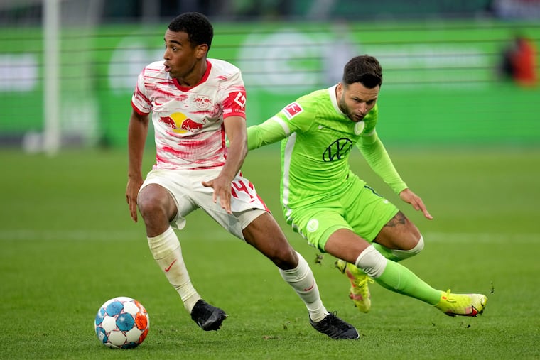 Tyler Adams (left) and RB Leipzig are trying to hold on to fourth place in Germany's Bundesliga, and the Champions League ticket that comes with it.