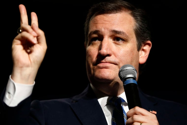 Ted Cruz in Camp Hill, Pa., last Friday.