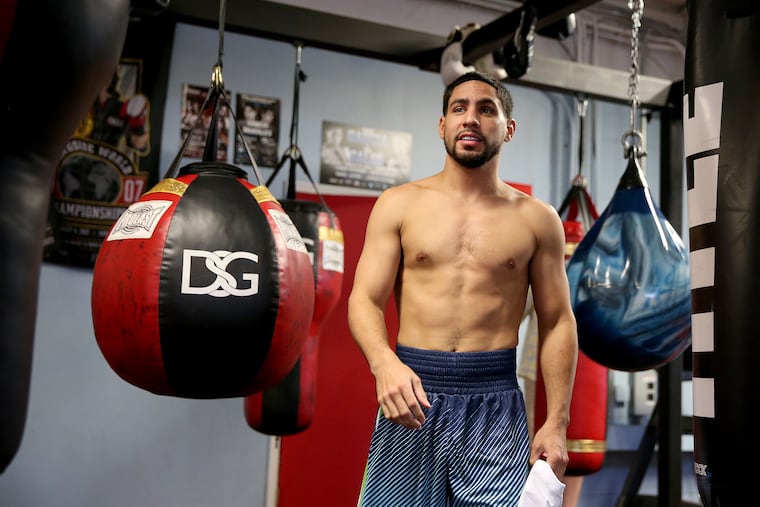 Danny Garcia prepares to train for his upcoming fight against Shawn Porter at DSG Boxing Gym in Philadelphia on Wednesday.
