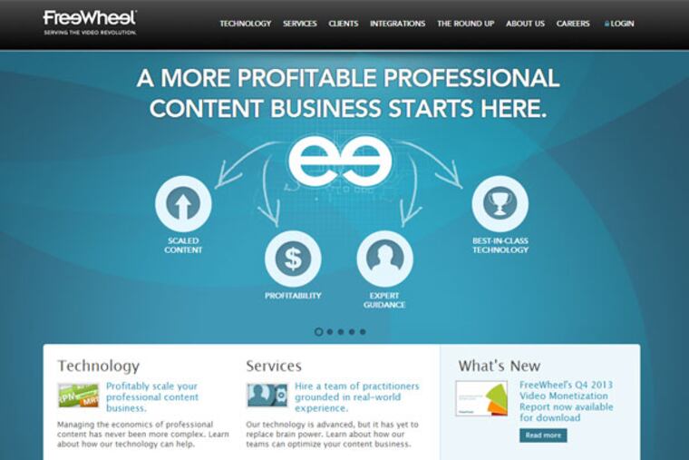 A screen grab from freewheel.tv's web site.