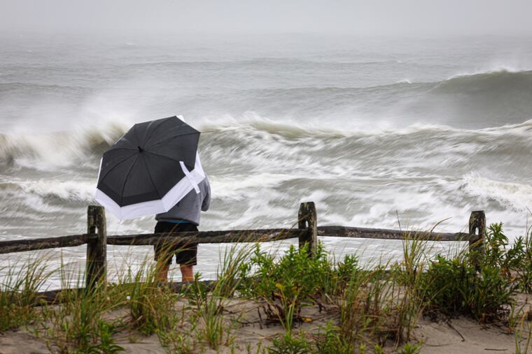 Heavy rains and gale-force winds expected in the Philly region, with more beach loss in Jersey