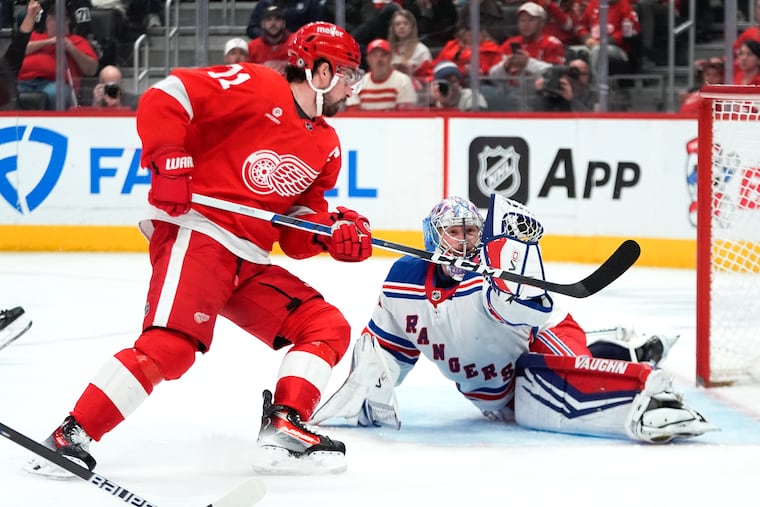 Dylan Larkin (71) could check a huge box for the center-needy Flyers.