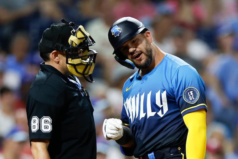 In addition to the home plate umpire, Phillies All-Star Kyle Schwarber will also have the opportunity to debate strikes and balls using MLB's challenge system.