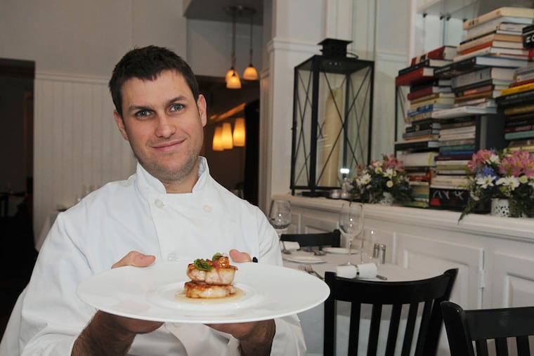 Chef Chip Roman of Blackfish in Conshohocken with a roasted sweetbread dish in 2010.