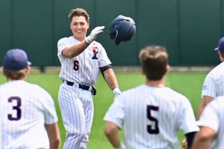 Jarrett Pokrovsky, center, and Penn hope to find success as their postseason begins on Friday in the 2025 Ivy League baseball championships against Columbia.