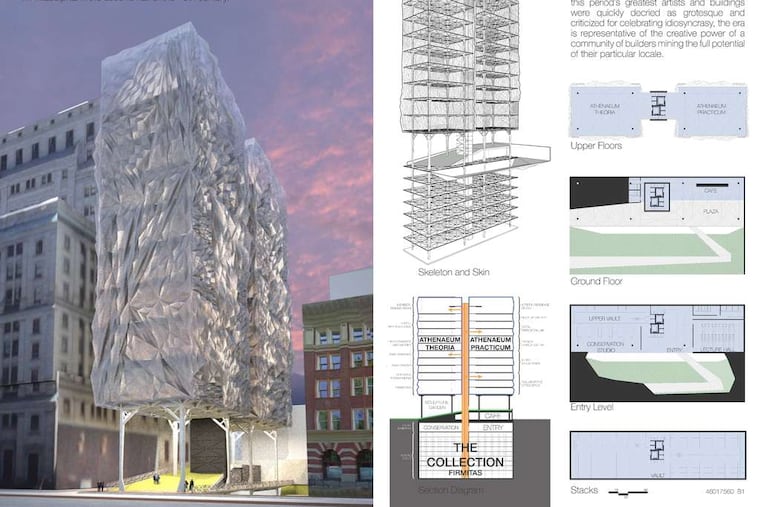 This Stanev Potts Architects design won first place in the Athenaeum's "Looking Forward" conceptual architectural design competition.