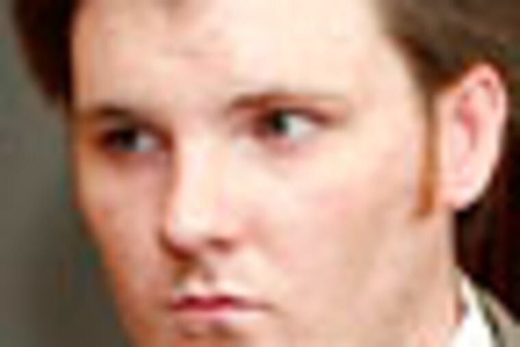 Garrett Reid, 24, left, son of Philadelphia Eagles head coach Andy Reid, leaves the courtroom in Norristown, Pa. with his lawyer, Ross Weiss, after pleading guilty to drug and traffic offenses, Thursday, July 26, 2007. Garrett Reid pleaded guilty to recklessly endangering another motorist, driving while under the influence, possession of drug paraphernalia and minor traffic offenses stemming from an incident in January, while brother Britt Reid requested a jury trial on charges against him stemming from a traffic dispute. (AP Photo/Mark Stehle)