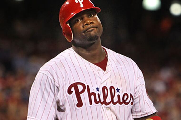 Ryan Howard and the Phillies are currently 10 games out of the wild card spot. (Ron Cortes/Staff file photo)