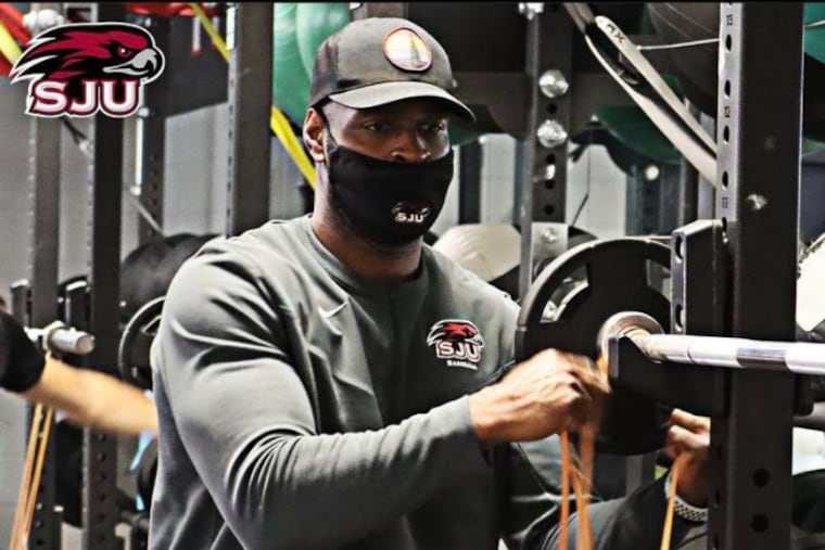 Strength training coach Jeff Eveillard, who trains St. Joseph's University athletes.