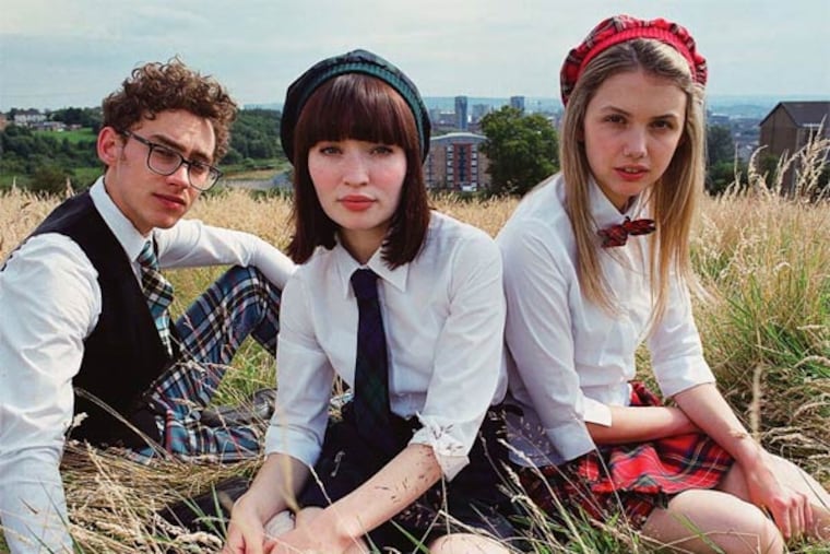 Mopey strangers - (from left) Olly Alexander, Emily Browning, and Hannah Murray - meet, form a band, put on shows.