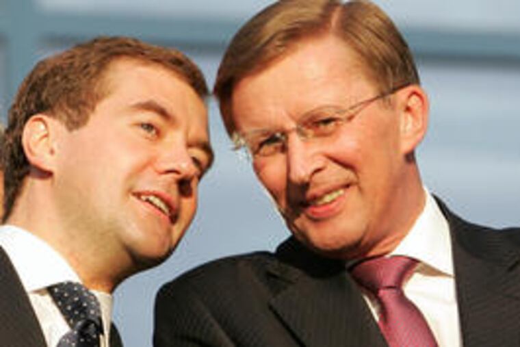 Dmitry Medvedev (left) and Sergei Ivanov, Putin's two first deputy prime ministers, are viewed as contenders for the presidency.