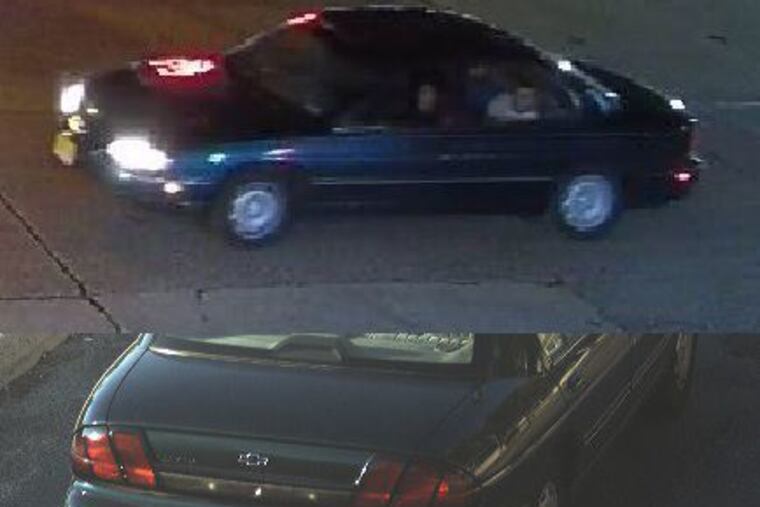 Police said this Chevrolet Lumina was involved in paintball attacks in Camden.