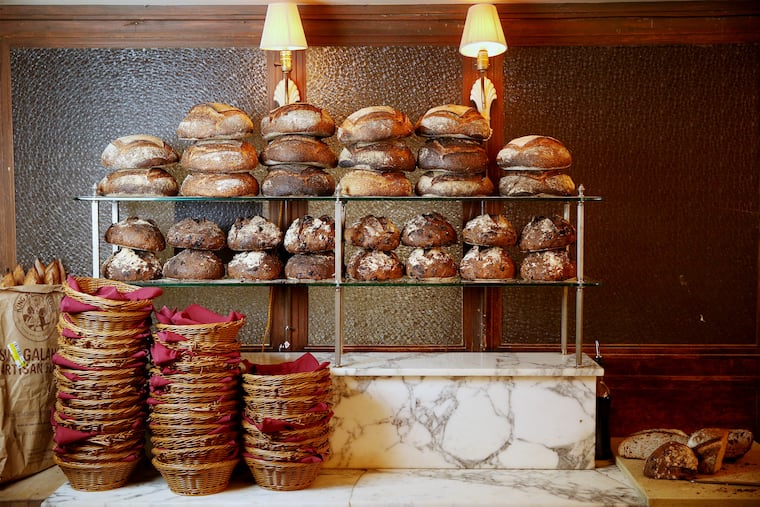 A bread station at Parc in Rittenhouse Square in 2019. The Atlantic has proclaimed Parc as having the best free restaurant bread in the country.