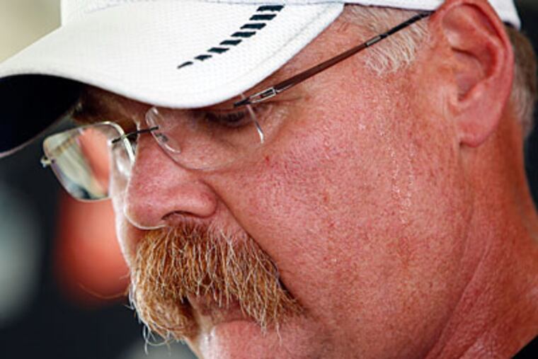 Andy Reid rejoined the Eagles Wednesday following Tuesday's funeral for his son. (David Maialetti/Staff Photographer)