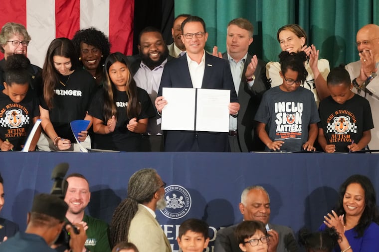 Gov. Josh Shapiro visits Vare-Washington Elementary School to highlight education investments included in the 2026-27 state budget. Philadelphia schools will receive $137 million in adequacy funding and $20 million in other new funding.