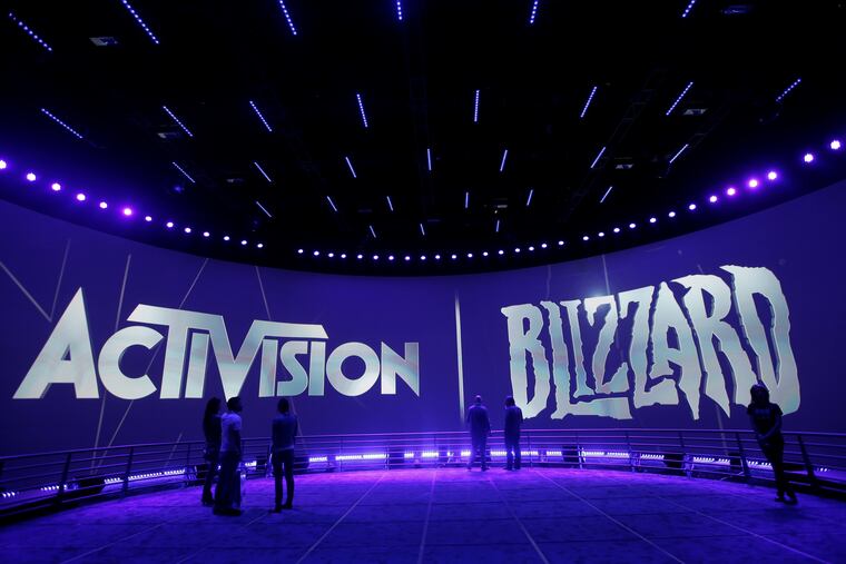 The Activision Blizzard booth during the Electronic Entertainment Expo in Los Angeles in 2013. The president of Blizzard Entertainment stepped down on Tuesday, weeks after the company was hit with a discrimination and sexual harassment lawsuit in California as well as backlash from employees over the work environment.