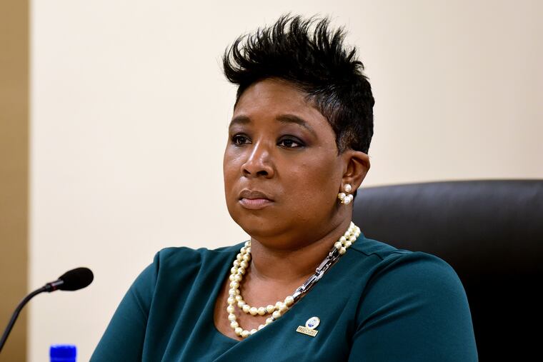 FILE PHOTO: Freeholder Felicia Hopson listens during a monthly meeting.
