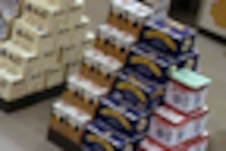 LABA03F 6/20/03 PHOTO BY ERIC MENCHER. In this photo:a view of cases of beer at Shangy's, a beer distributor in Emmaus, Pa.. Beer tasting with Craig LaBan and a trip to Shangy's, a beer distributor in Emmaus, Pa.