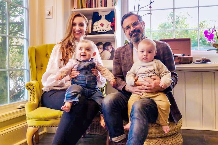 Katya and Michael with twins Anastasia (left) and Azrael (right)