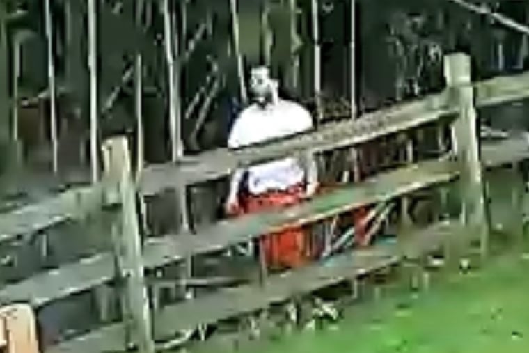 Igor Bolte, seen here on a backyard security camera, escaped from the Chester County Prison in May and was on the run for about 10 minutes. Bolte's method of fleeing the facility was copied three months later by Danelo Cavalcante, a convicted murderer whose two-week flight from justice became international news.