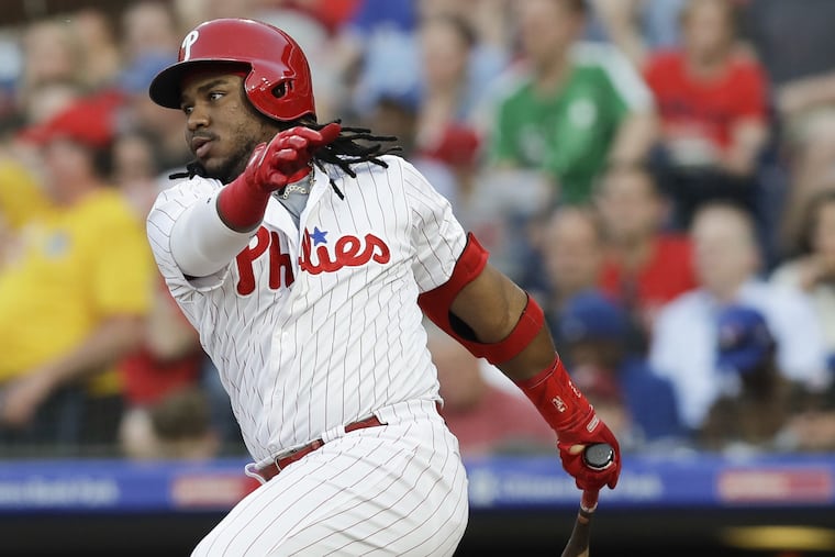 Phillies third baseman Maikel Franco has batted .359 with a .414 on-base percentage in his last 20 games.