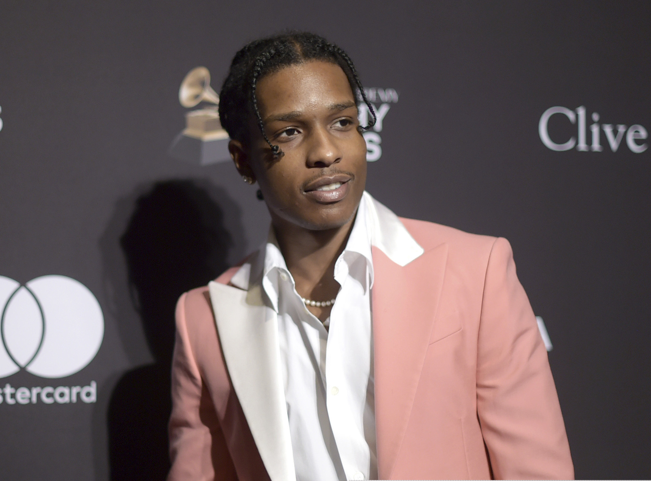 A$AP Rocky at the Pre-Grammy Gala And Salute To Industry Icons in Beverly Hills, Calif on Feb. 9, 2019. The American rapper, whose name is Rakim Mayers, was ordered held by a Swedish court Friday, July 5, for two weeks in pre-trial detention while police investigate a fight on Sunday in central Stockholm. He was released from court Friday and is awaiting a verdict.