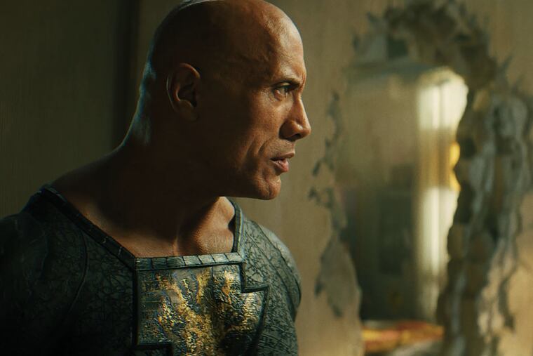 Aldis Hodge and Dwayne Johnson in Black Adam (2022)