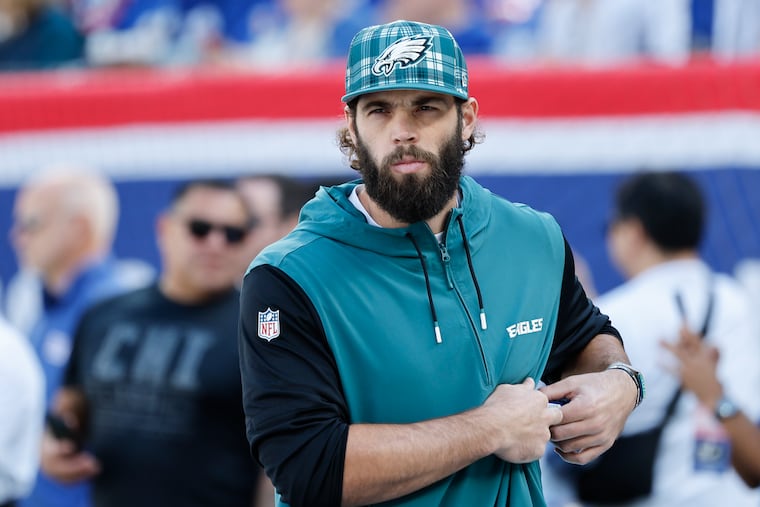 Eagles tight end Dallas Goedert will be down again this week with a hamstring injury.